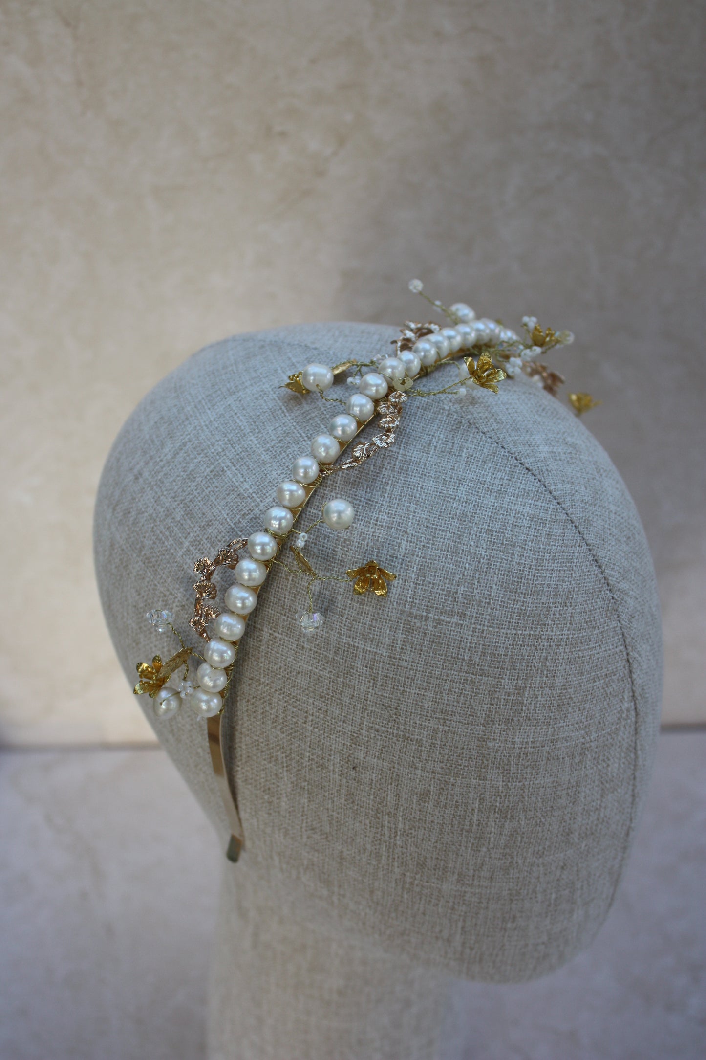 one of a kind Golden bridal tiara
