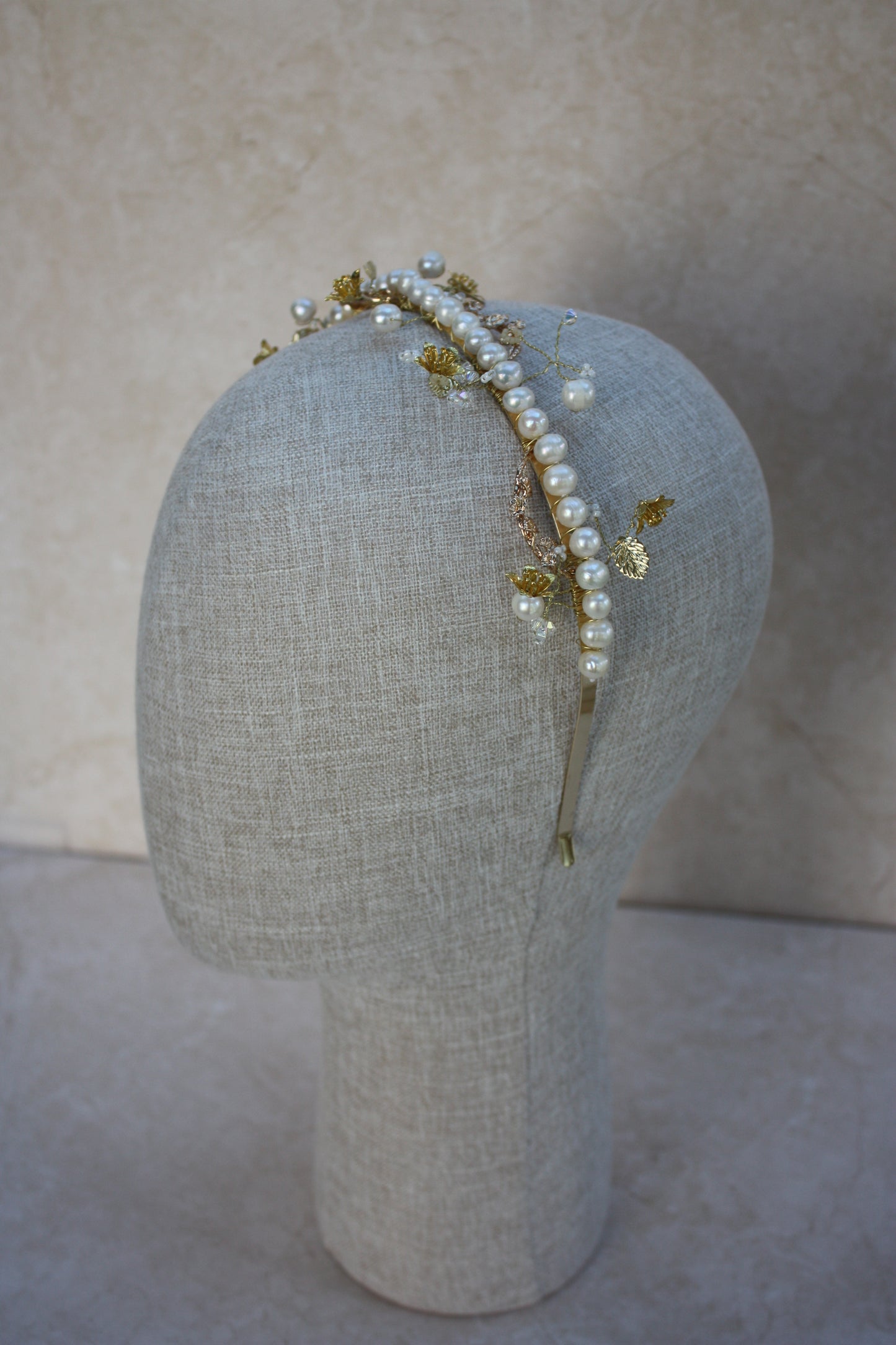 one of a kind Golden bridal tiara