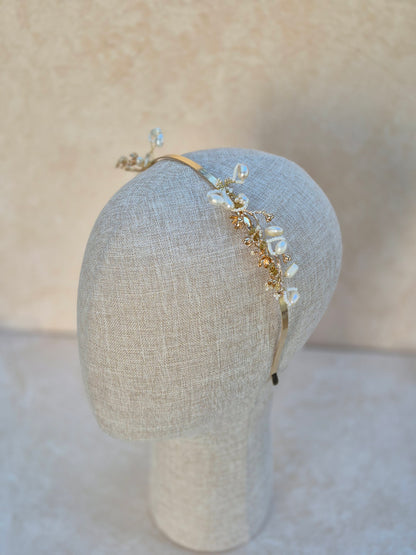 one of a kind natural freshwater pearl tiara