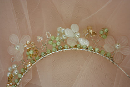 one of a kind floral tiara