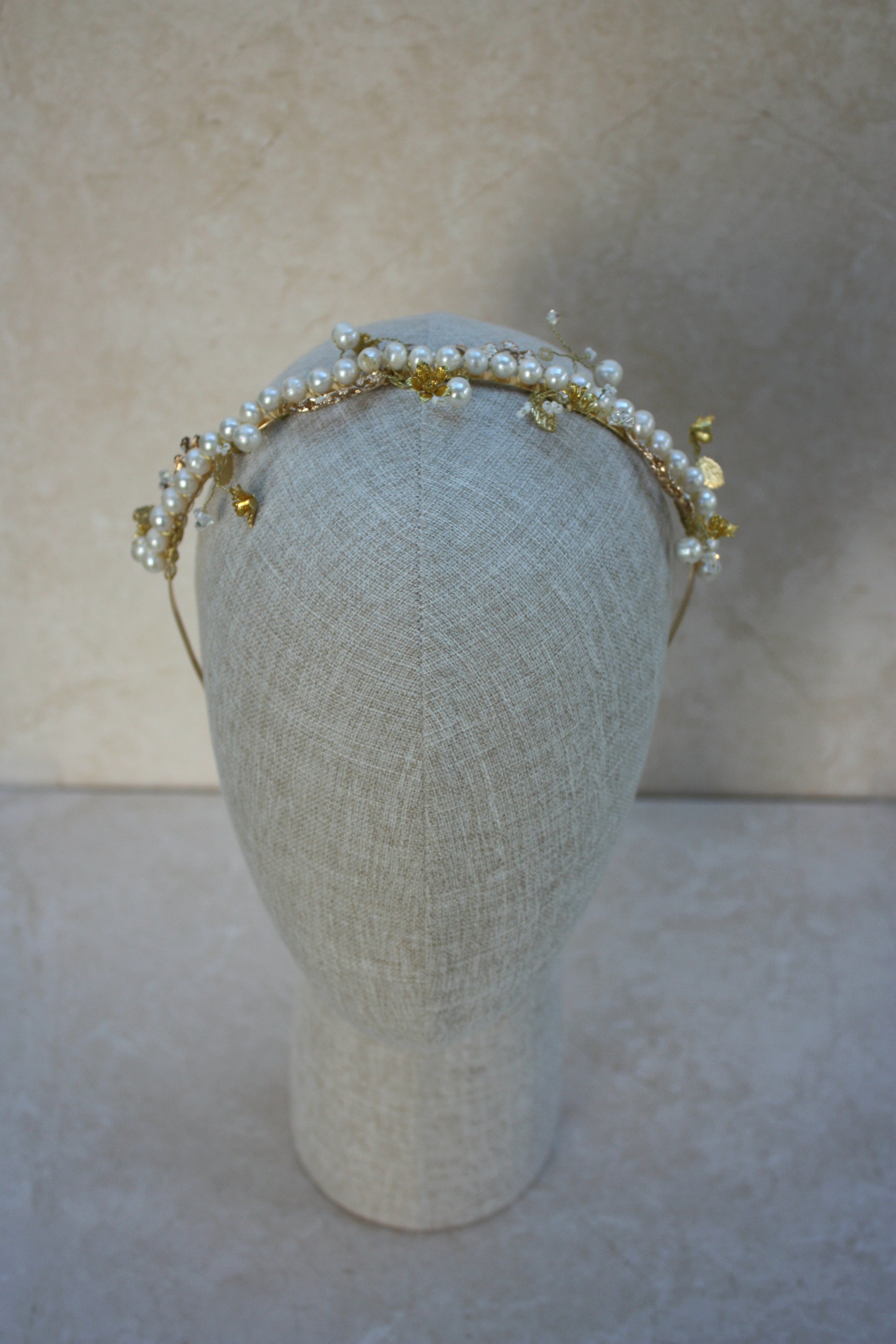 one of a kind Golden bridal tiara
