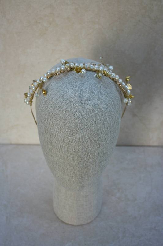 one of a kind Golden bridal tiara
